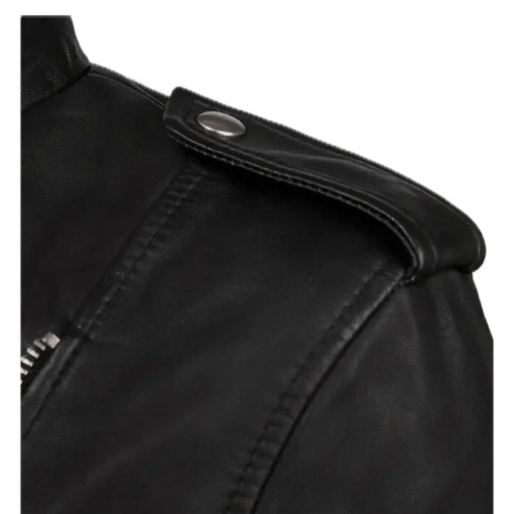 All Saints Klyn Leather Biker Jacket - Picture 6 of 11